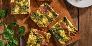 Photo de la Recette: Frittata au Jambon de Parme Cuit Pesto et Ricotta