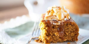 Gâteau à la Citrouille et Sauce au Caramel à la Mijoteuse