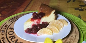 Photo de la Recette: Gâteau au Fromage avec Sauce aux Canneberges