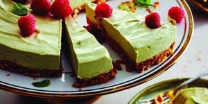 Photo de la Recette: GÂTEAU AU FROMAGE SANS CUISSON LIME, AVOCAT ET NOIX DE COCO