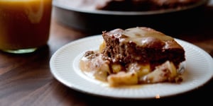 Gâteau Choco-poires et Sauce à L'érable