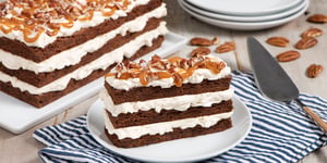 Gâteau de Brownies au Caramel Salé
