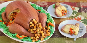 Photo de la Recette: Gâteau en Forme de Dinde de l’Action de Grâce