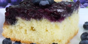 Photo de la Recette: Gâteau Renversé aux Bleuets Citronnés