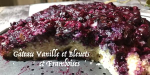 Gâteau Vanille, Bleuets et Framboises