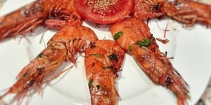 Gambas de Rosas Marinées au Citron, Huile D'olive et Persillade Grillées au Barbecue ou à la Plancha