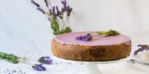 Photo de la Recette: Gâteau au Fromage au Chocolat Blanc et Lavande