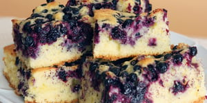 Photo de la Recette: Gâteau aux Bleuets Frais