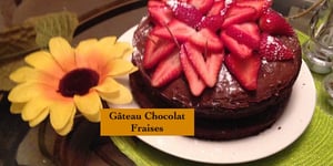 Photo de la Recette: Gâteau Chocolat-Fraises