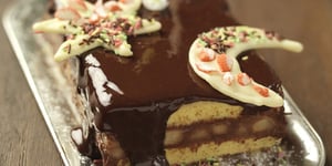 Photo de la Recette: Gâteau D'anniversaire Duo de Chocolat et Poires