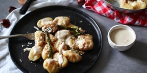 Gnocchis Maison au Parmesan, Noisettes et Asperges