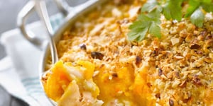 Photo de la Recette: Gratin de Cabillaud, Potiron et Noisettes