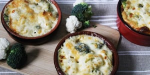 Gratin de Chou Fleur express Sans Gluten ni Lactose Gratin express de Chou fleur & Brocoli (sans gluten & sans lait de vache)