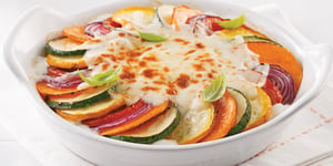 Photo de la Recette: Gratin de Légumes à la Crème de Tofu et Fromage de Chèvre