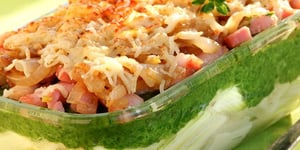 Photo de la Recette: Gratin de Pâtes aux Épinards et aux Lardons