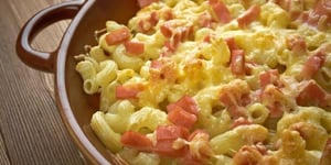 Photo de la Recette: Gratin de Pâtes aux Lardons et à la Mozzarella
