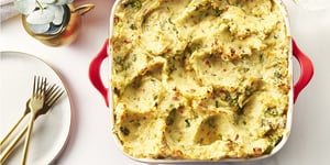 Photo de la Recette: Gratin de Pommes de Terre et Brocoli Pilés au Bacon