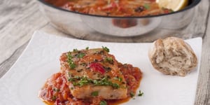 Photo de la Recette: GRILLADE OCÉANE À LA TOMATE