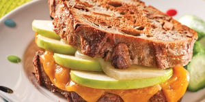 Photo de la Recette: Grilled Cheese aux deux Fromages et Pomme