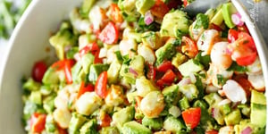 GUACAMOLE AUX GROSSES CREVETTES