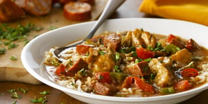 Photo de la Recette: Gumbo au Poulet Cuit à la Mijoteuse