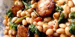 Photo de la Recette: Haricots Blancs aux Épinards et Saucisses