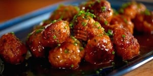 Photo de la Recette: Hors-d'oeuvre de Boulettes de Porc...Sauce Aigre-Douce