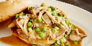 Photo de la Recette: Hot Dindon Sauce Échalotes et Vin Blanc