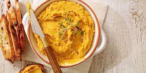 Photo de la Recette: Hummus aux Carottes Rôties et à la Ricotta