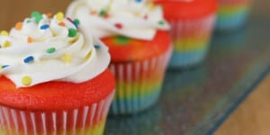 Photo de la Recette: Cupcakes Arc-en-ciel