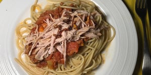 Photo de la Recette: Spaghetti Sauce Tomate et Porc