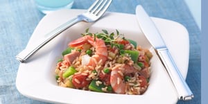 Photo de la Recette: Jambalaya au Jambon et aux Crevettes