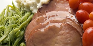Photo de la Recette: Jambon Toupie Glacé à la Bière et à L’érable