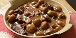 Photo de la Recette: Joue de Boeuf Mijotée aux Champignons