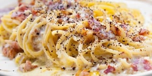 Photo de la Recette: La Vraie Recette des Pâtes à la Carbonara
