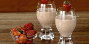 Photo de la Recette: Lait Frappé aux Fraises et aux Amandes