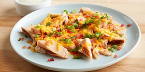 Photo de la Recette: Lanières de Poitrine de Poulet bien Garnies