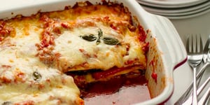 Photo de la Recette: LASAGNE À LA DINDE ET AUX LÉGUMES GRILLÉS
