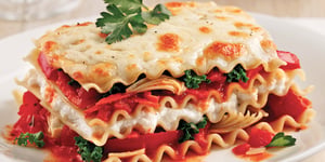 Lasagne au Chou Kale et Artichauts à la Mijoteuse