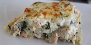 Photo de la Recette: Lasagne au Saumon et Crevettes