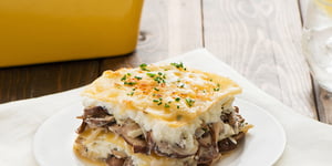 Photo de la Recette: LASAGNE SANS GLUTEN AUX CHAMPIGNONS CRÉMEUX