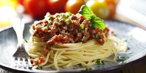 Photo de la Recette: Les spaghettis a la bolognaise