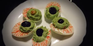 Photo de la Recette: Entrée d’Halloween : Les Yeux Injectés de Sang