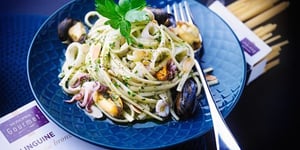 Photo de la Recette: LINGUINES AUX FRUITS DE MER