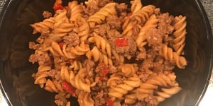 Macaroni à La Viande et Sauce Soya