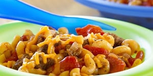 Macaroni au Boeuf, aux Tomates et au Fromage Vite Fait