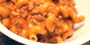 Photo de la Recette: MACARONI AU BOEUF, CHILI ET FROMAGE