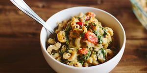 Photo de la Recette: Macaroni au Fromage et aux Épinards