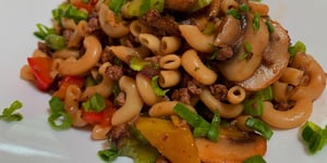 Photo de la Recette: Macaroni Chinois au Boeuf Haché et Sauce Teriyaki, Style Maison