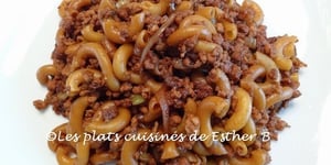 Macaroni Chinois au Porc Haché